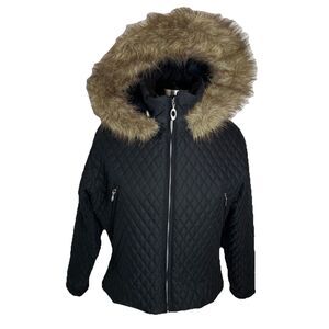 Obermeyer Jacket Venus II Northern Lights 10 Thermolite Plus Faux Fur Hood Ski